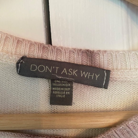 Don’t Ask Why Made In Italy Sweater one size - Picture 4 of 5